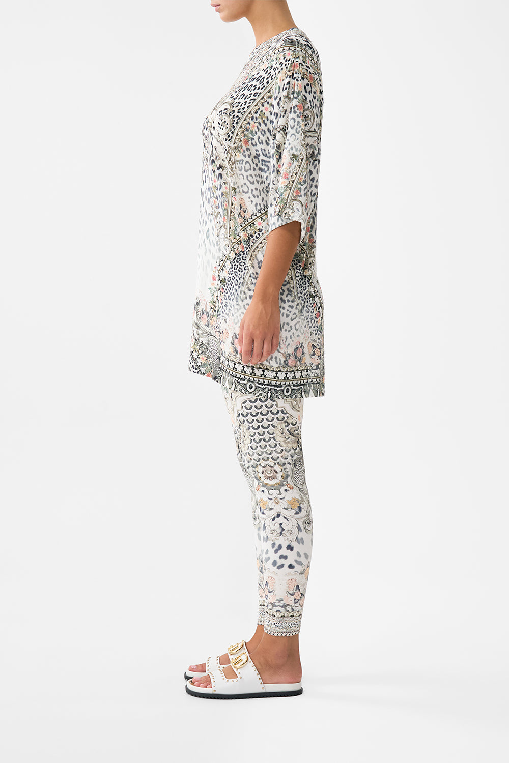 The CAMILLA Super Oversized Tee in our Marble Heaven print.