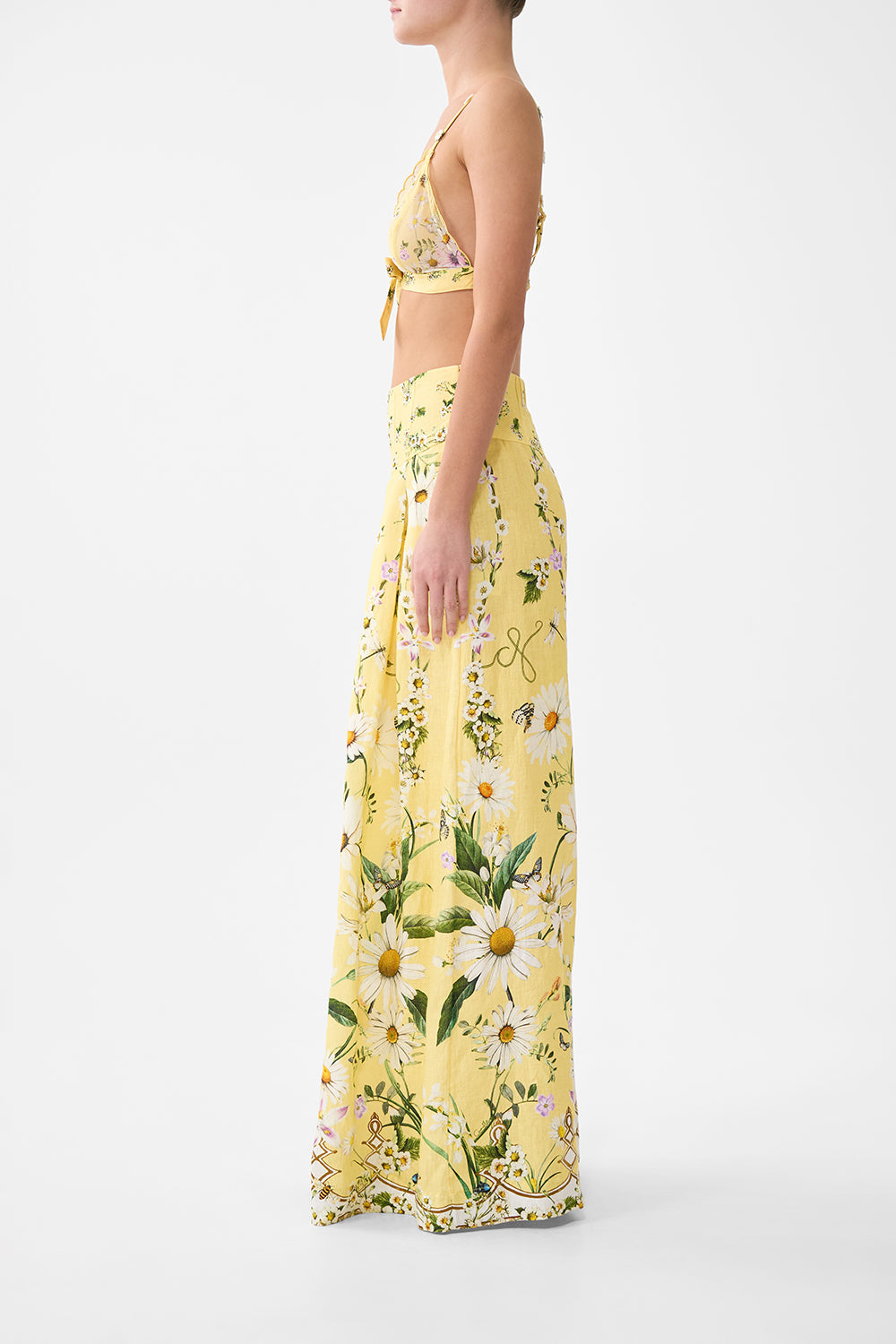 The CAMILLA Scalloped Edge Tri Bralette With Bow Front in our Daisy Chains print.