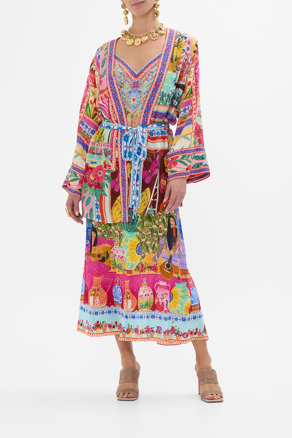 h2 front b2 V NECK RACERBACK DRESS ROEQIYAS REALM hello oversized regular kids-waistcoats