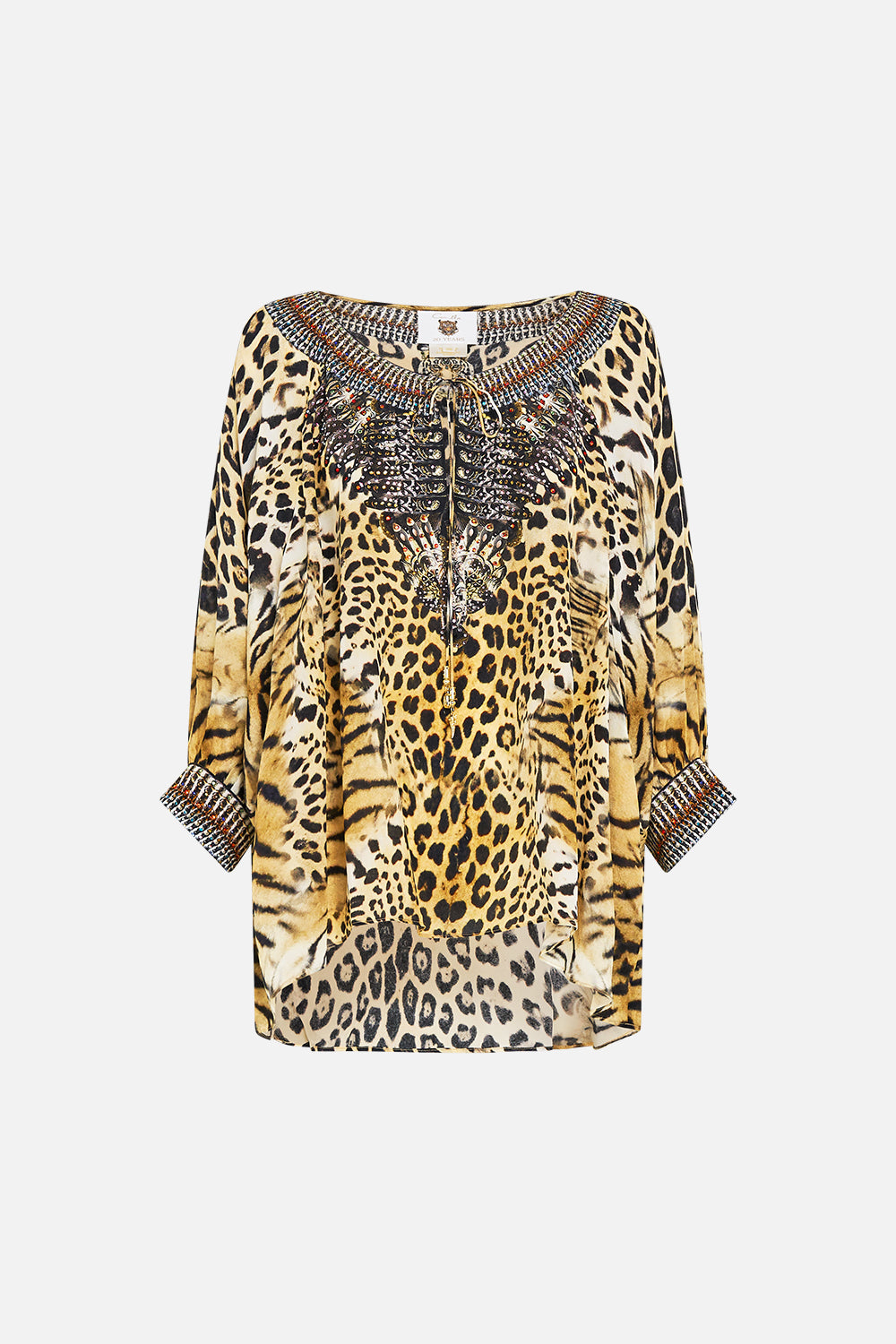 RAGLAN SLEEVE BLOUSE WITH CUFF JAGUAR