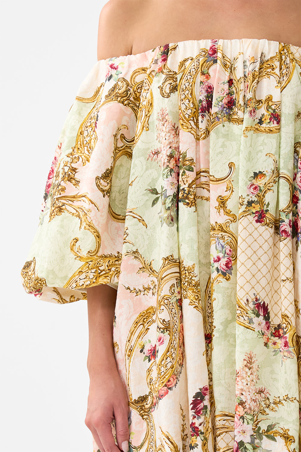 OFF SHOULDER PUFF DRESS THE QUEENS QUARTERS