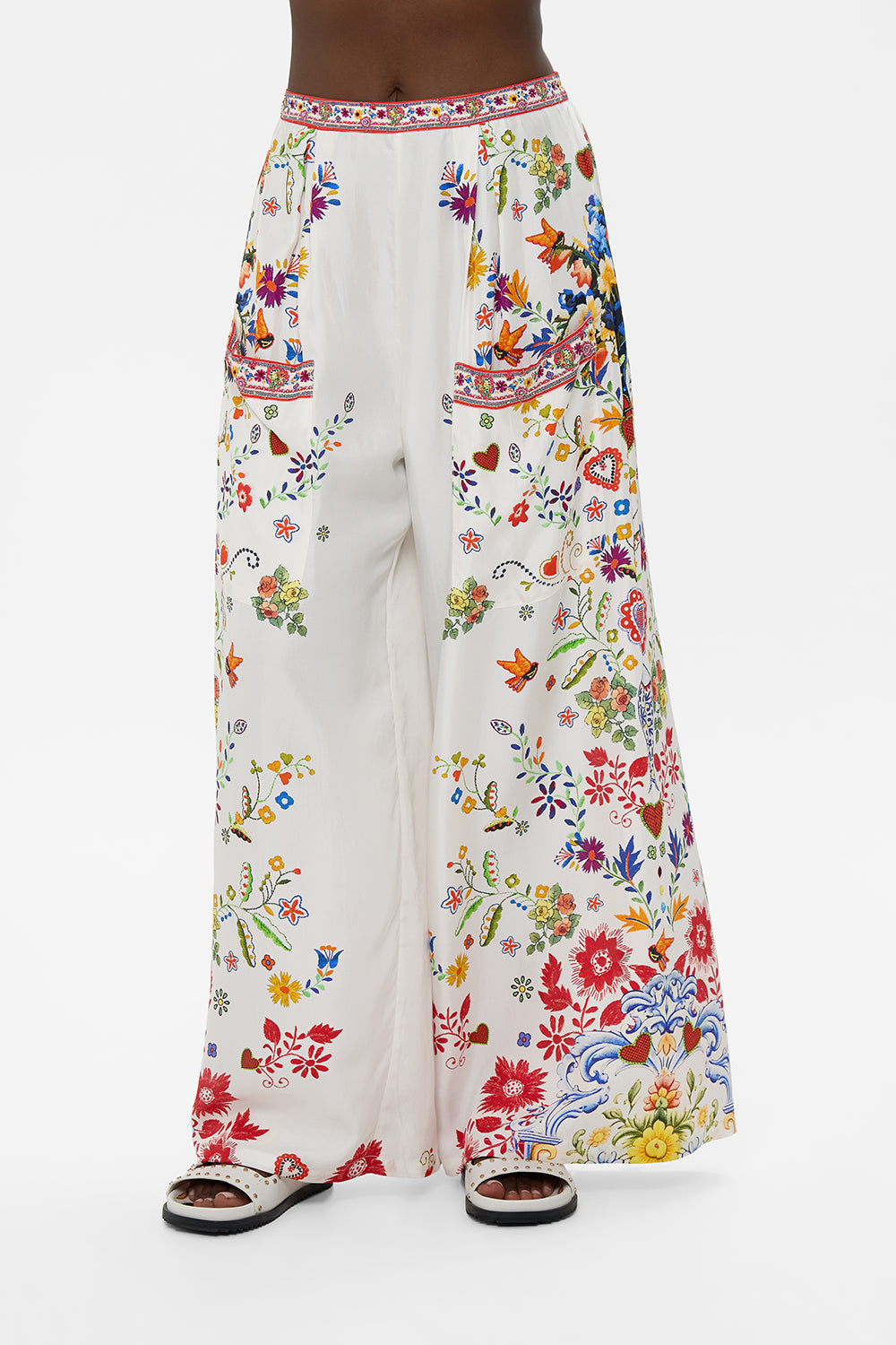 WIDE LEG TROUSER WITH FRONT POCKETS FAITH, LUCK & JUSTICE