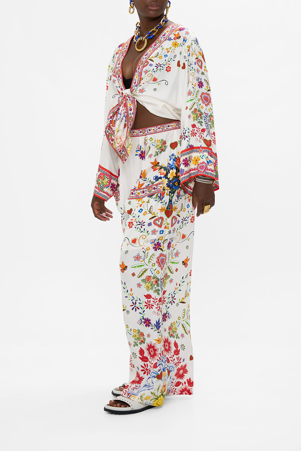 WIDE LEG TROUSER WITH FRONT POCKETS FAITH, LUCK & JUSTICE