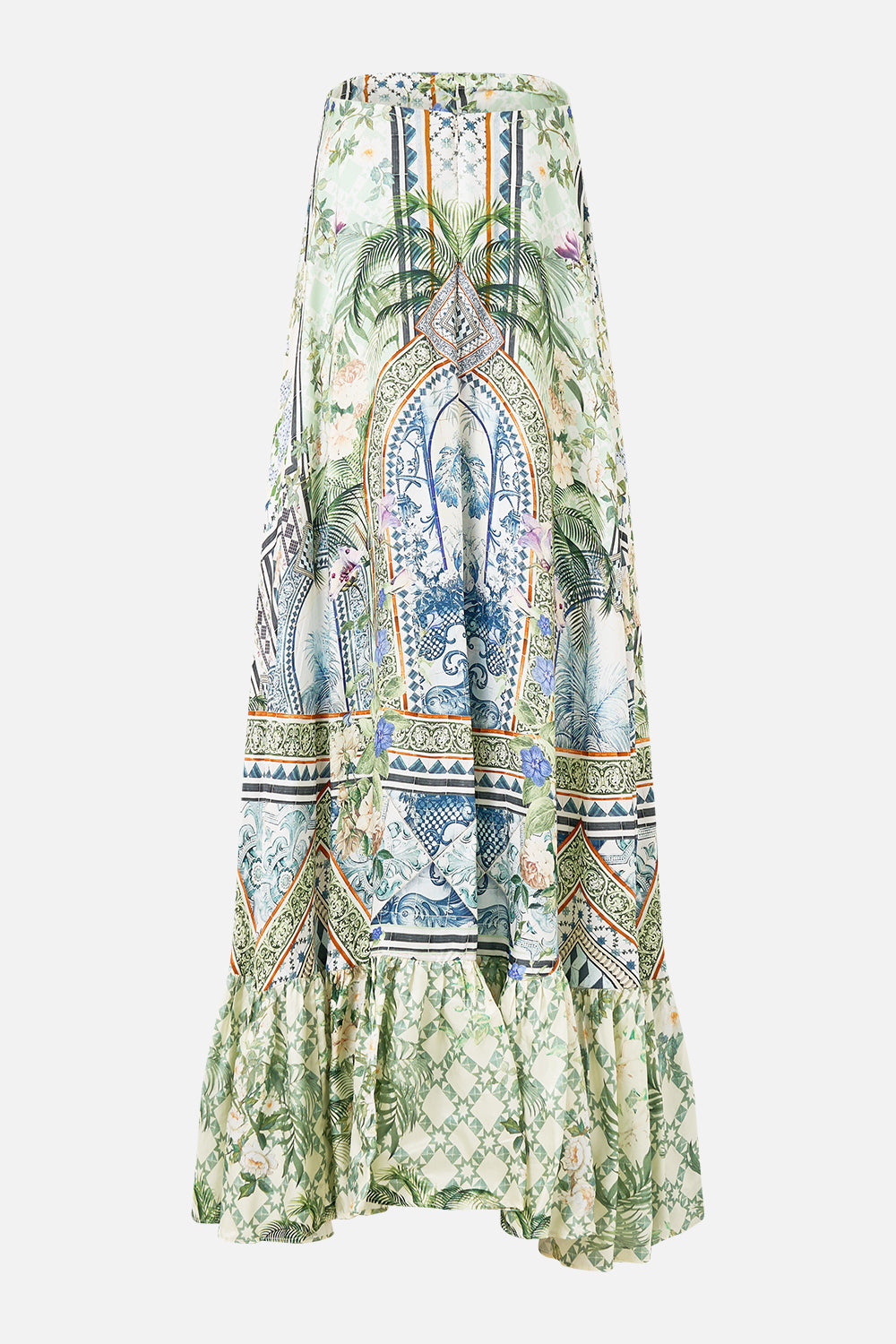 STRAPLESS MAXI WITH RUFFLE HEM JARDIM PARTY