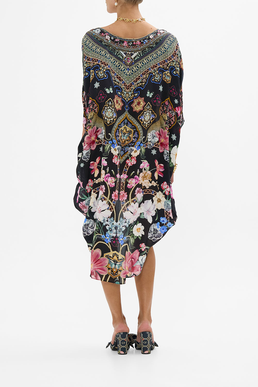 SCOOP BACK HEM DRESS MIDNIGHT IN MONSERRATE