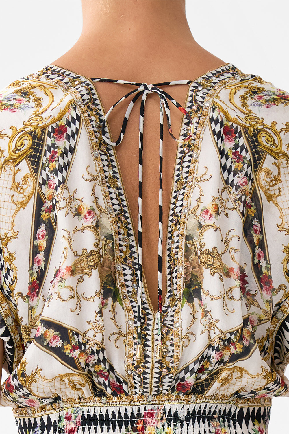 BUTTON WAIST PLAYSUIT ROCOCO GLOW