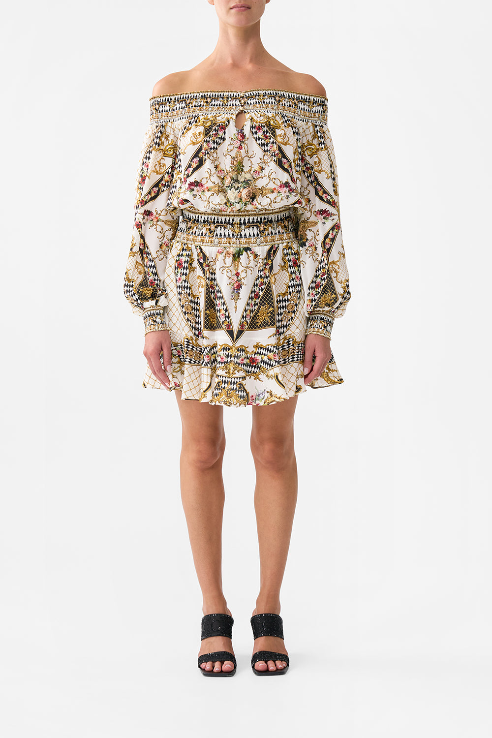 OFF SHOULDER SHORT DRESS ROCOCO GLOW