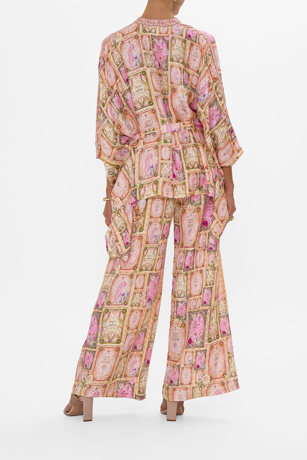 CAMILLA Button Through Scarf Blouse in Totally Ozmopolitan Print