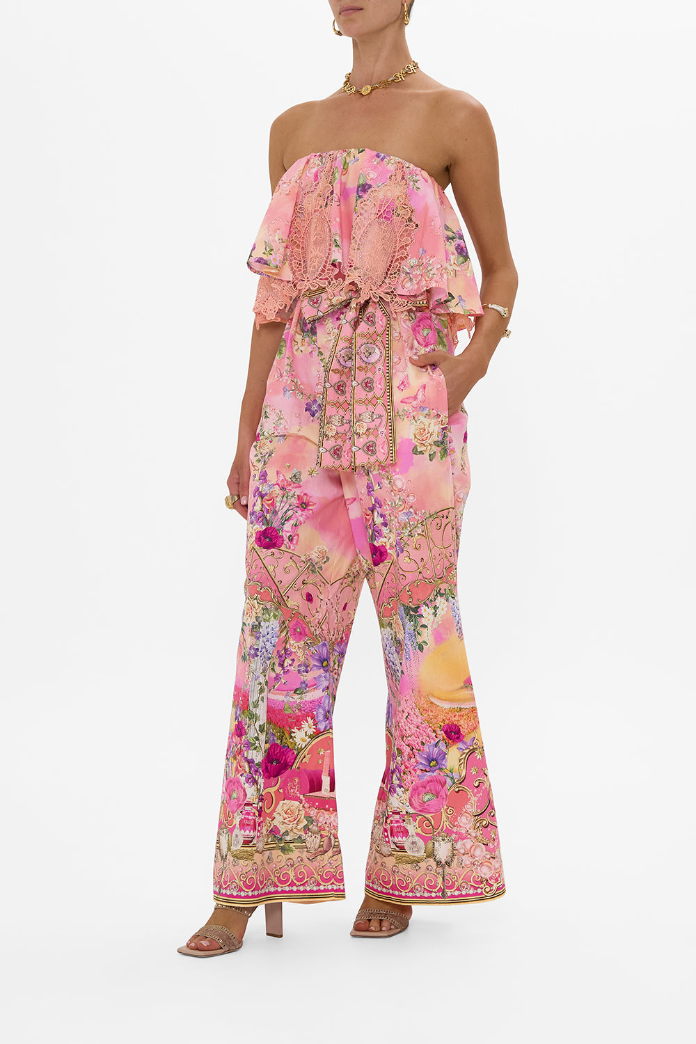 CAMILLA Strapless Jumpsuit With Frill Totally Ozmopolitan