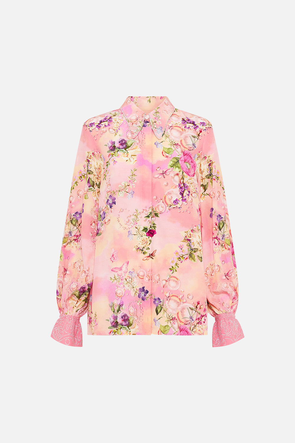 CAMILLA Curved Collar Blouse in Totally Ozmopolitan Print