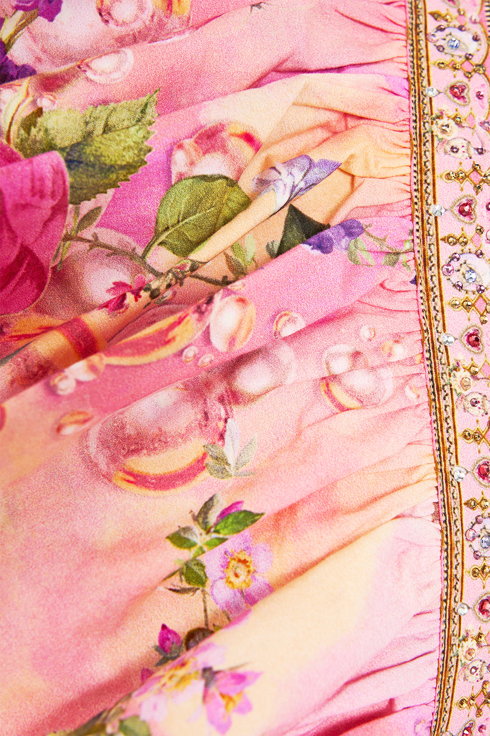 CAMILLA Ruffle Wrap Top in Totally Ozmopolitan Print