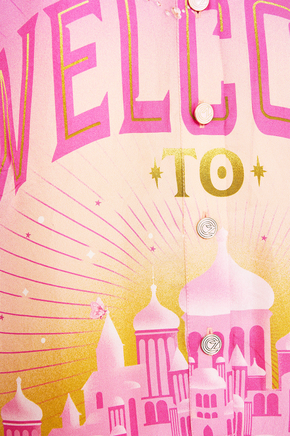 CAMILLA Mini Shirt Dress in Totally Ozmopolitan Print