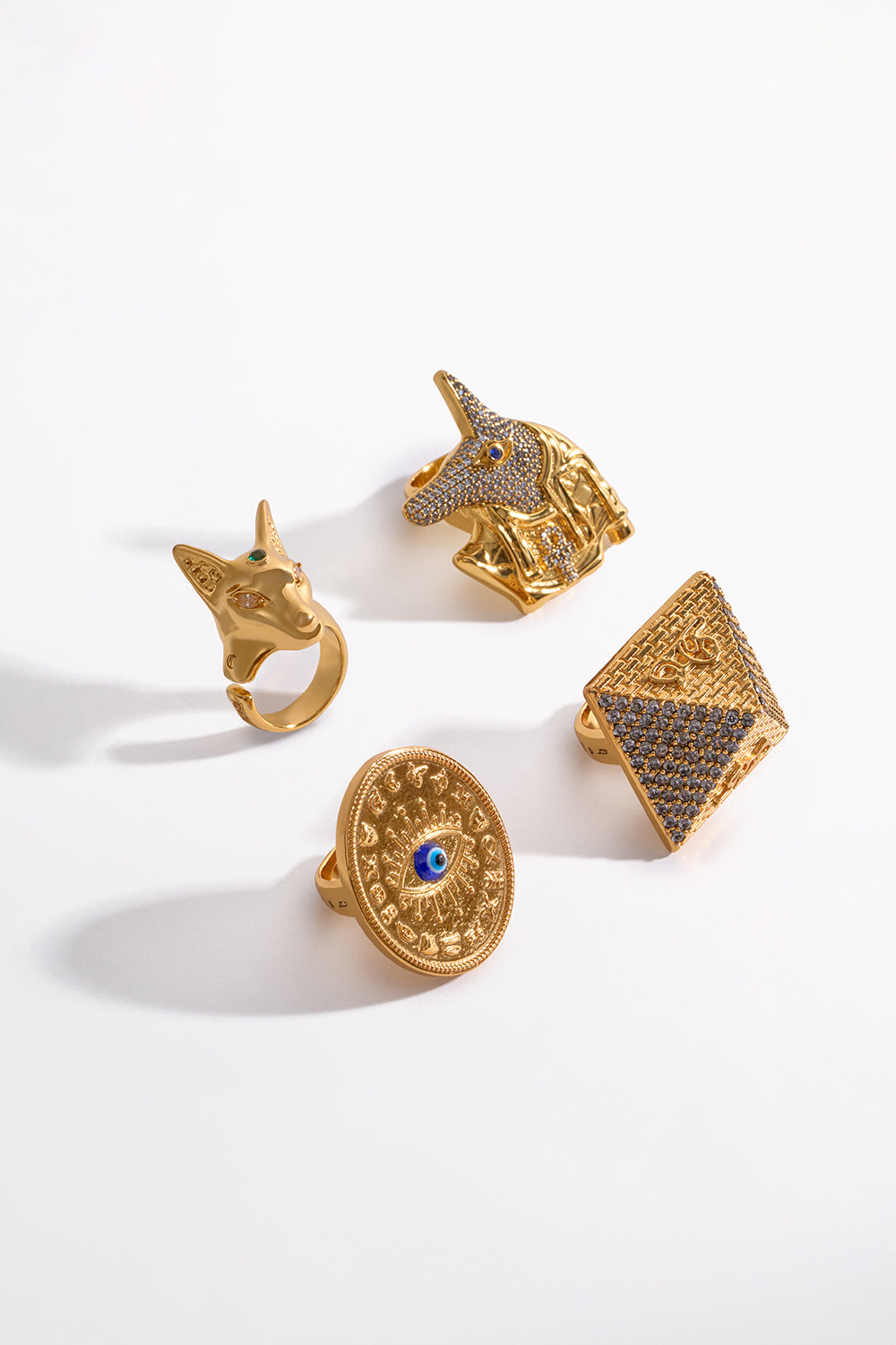 CAMILLA GOLD Statement Ring in Global Nomad Print