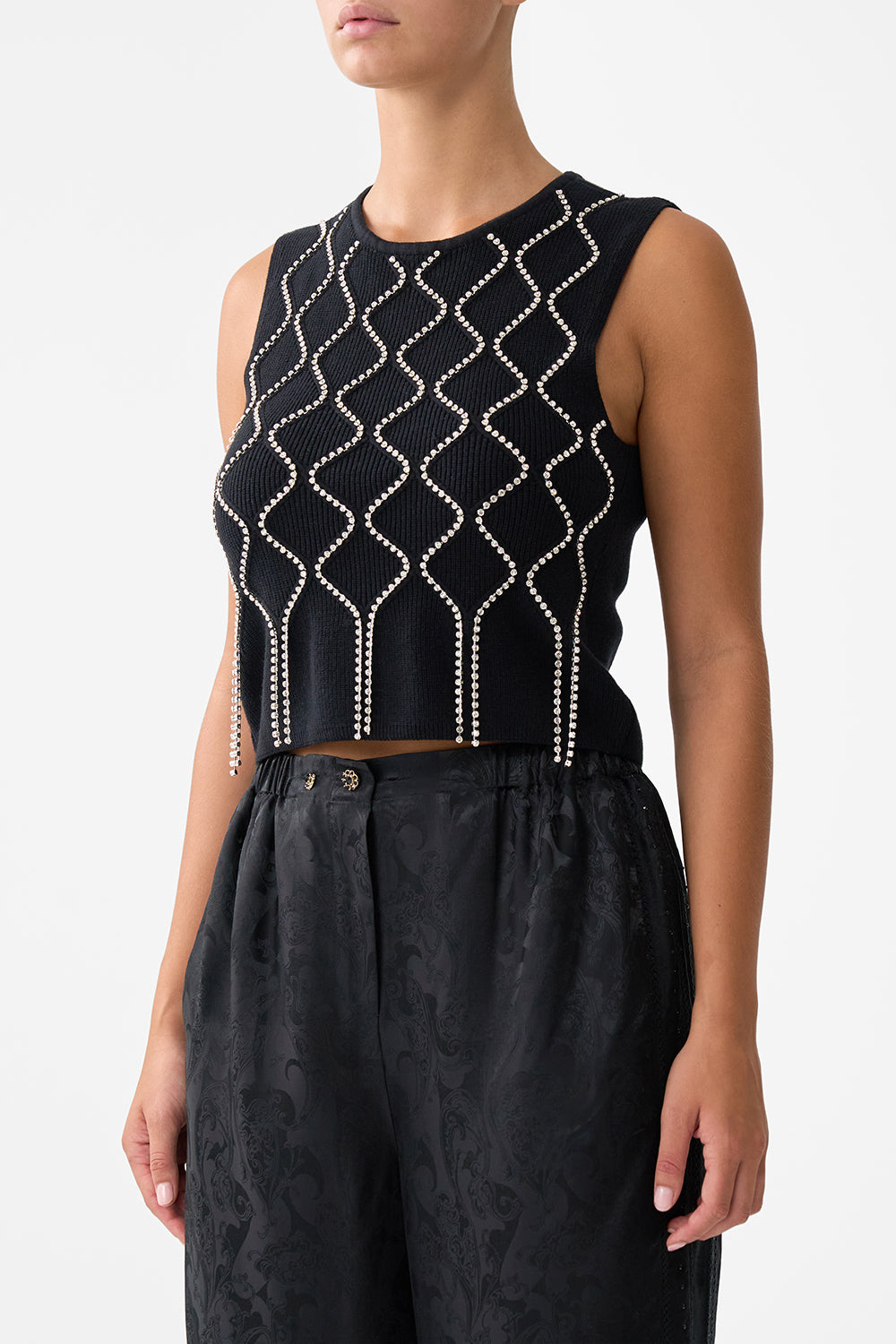 SLEEVELESS KNIT TANK TOP MONARCHY MANIA