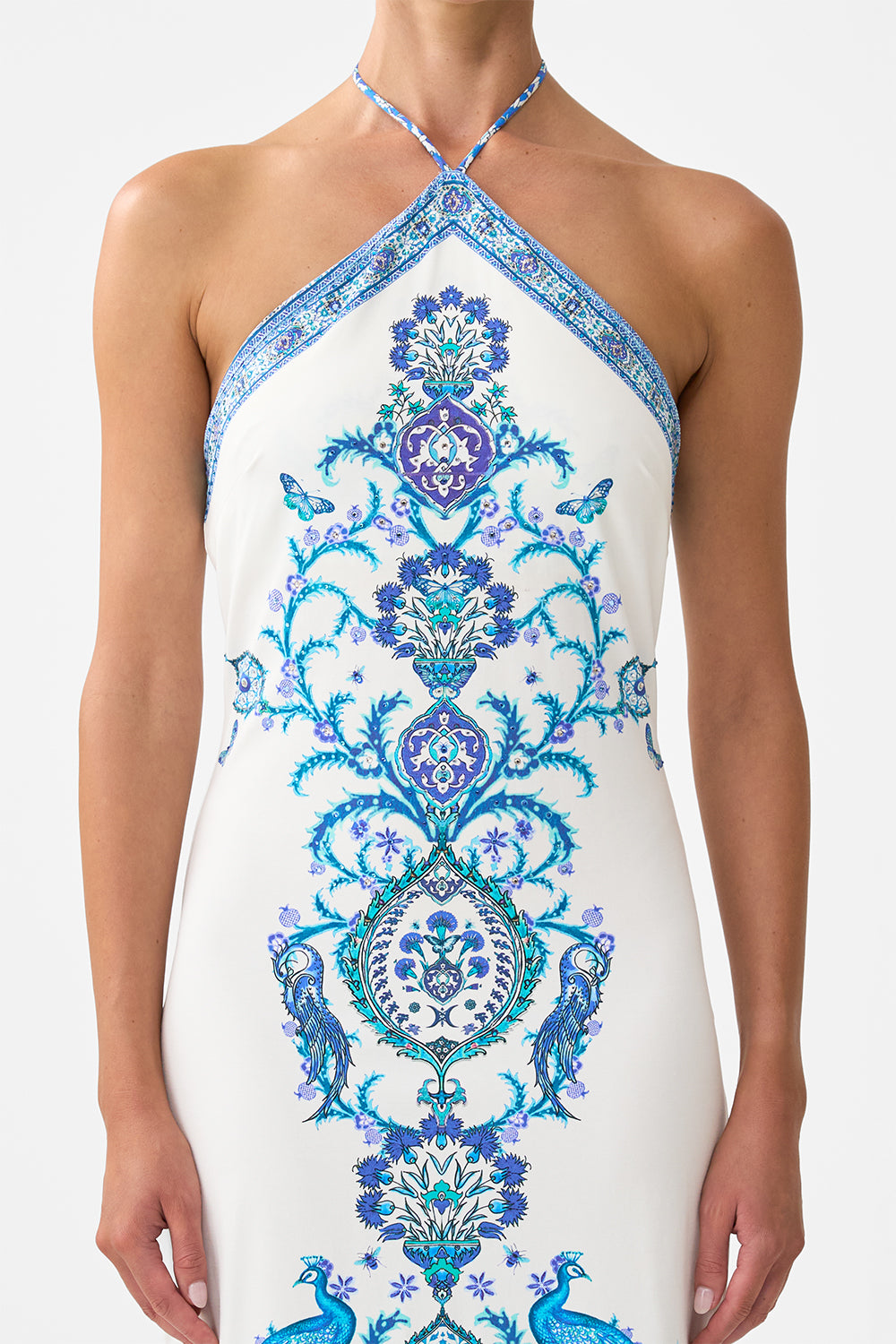 LONG JERSEY HALTER DRESS ISNIK LULLABY