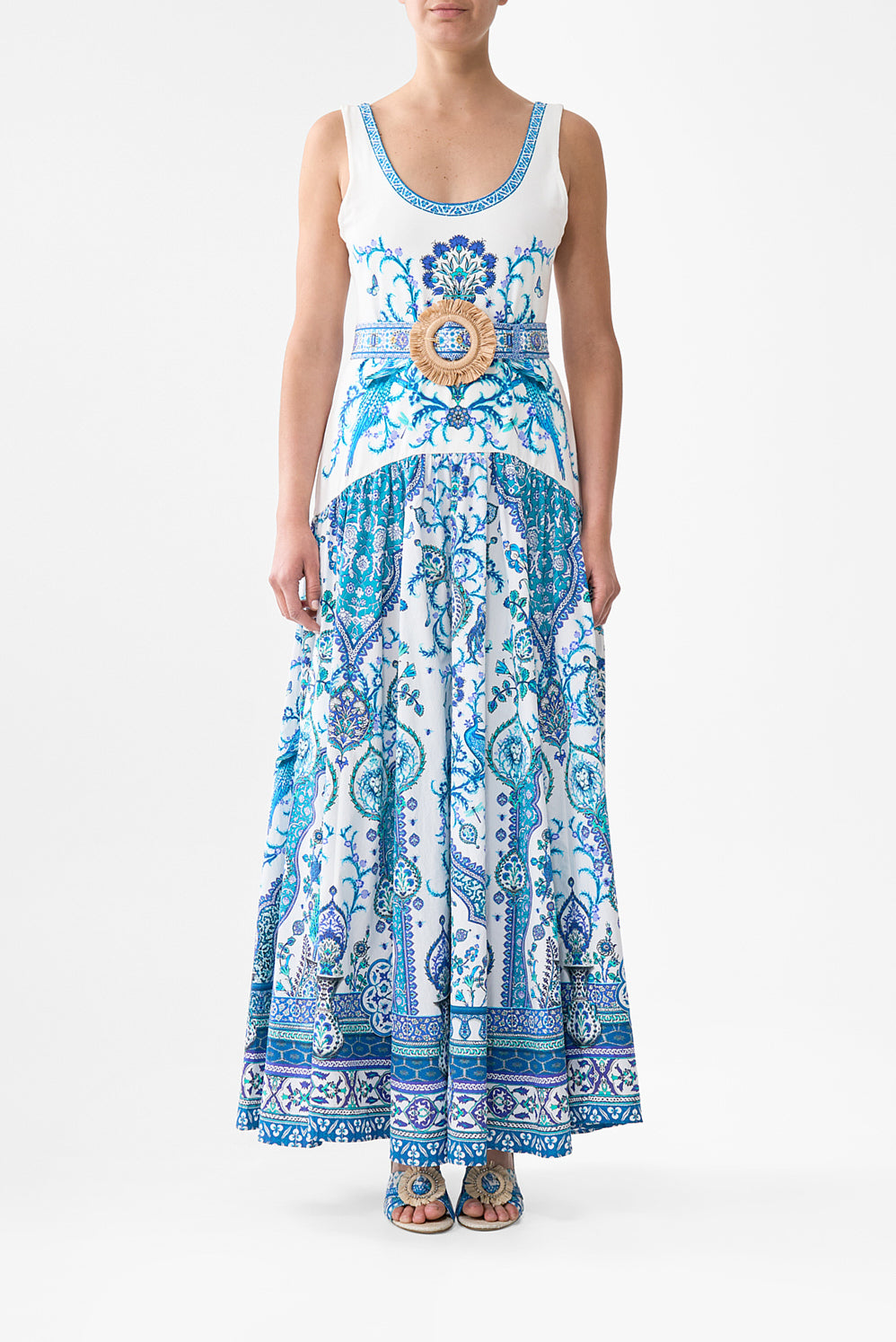 JERSEY TANK DRESS WITH CONTRAST SKIRT ISNIK LULLABY