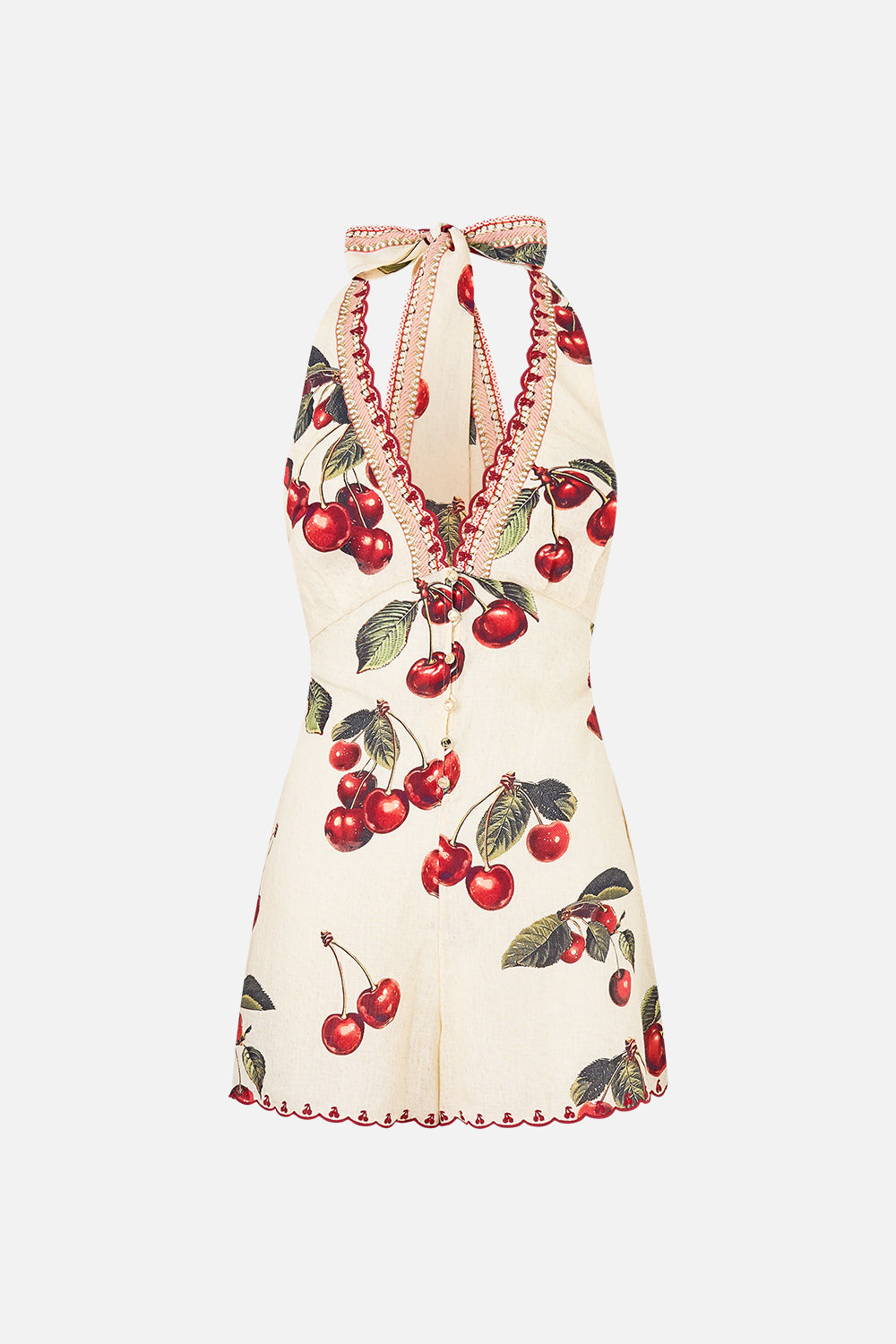 BUTTON FRONT HALTER PLAYSUIT NOTES FROM THE ROAD