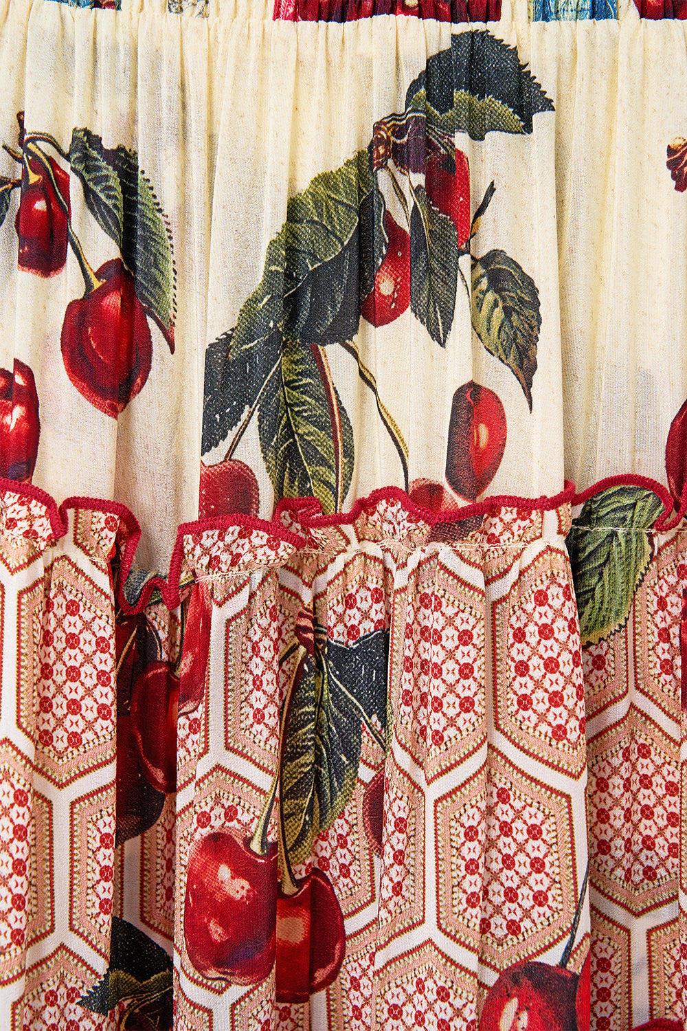 SHIRRED WAIST TIERED CIRCLE SKIRT NOTES FROM THE ROAD