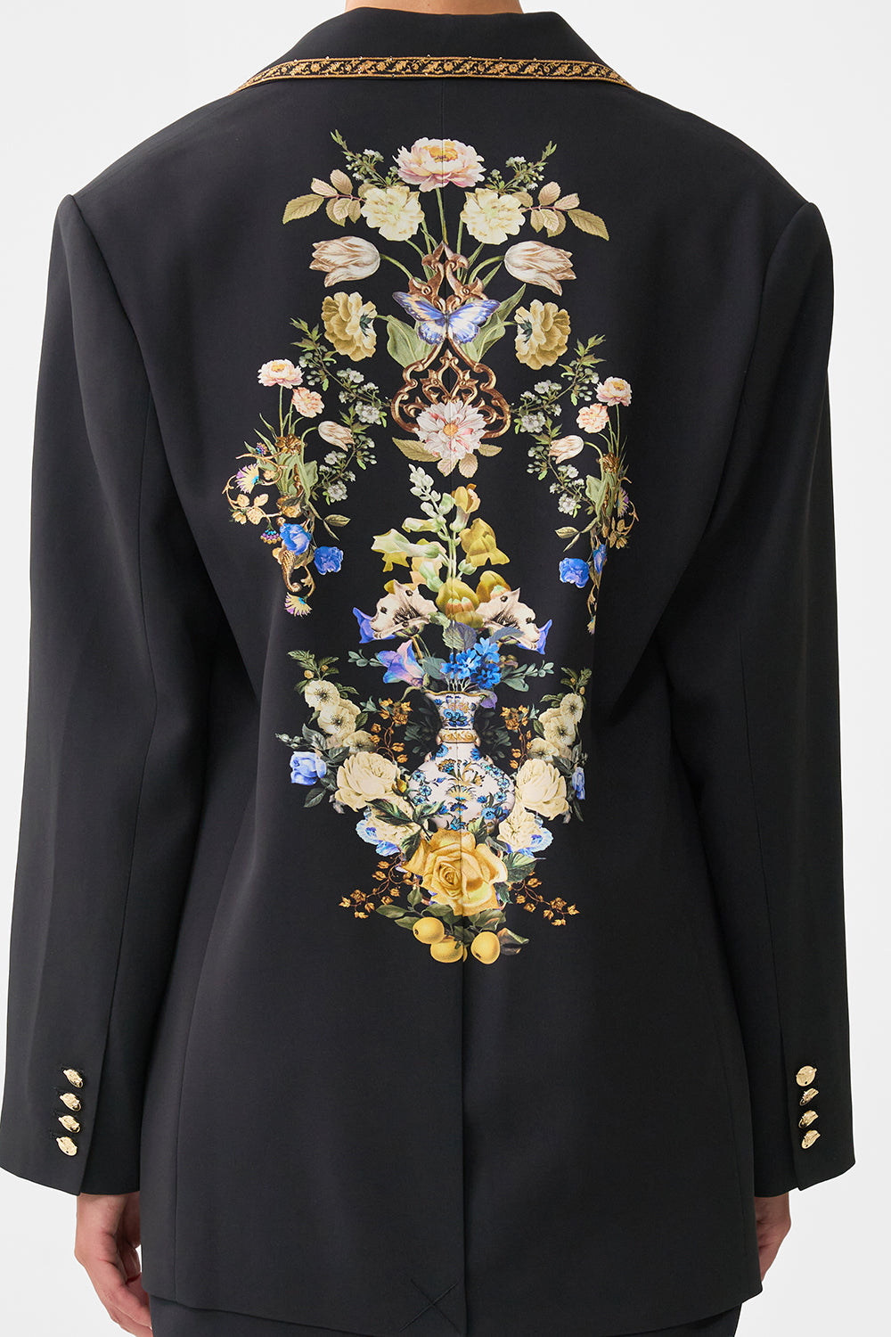 BOYFRIEND JACKET WITH BOW DETAIL OTTOMAN ELEGANCE