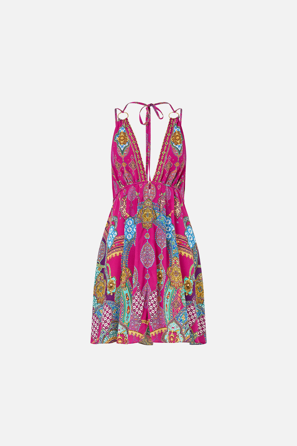 SHORT FLARED DRESS WITH HARDWARE CONCUBINES, SULTANS & COURTIERS