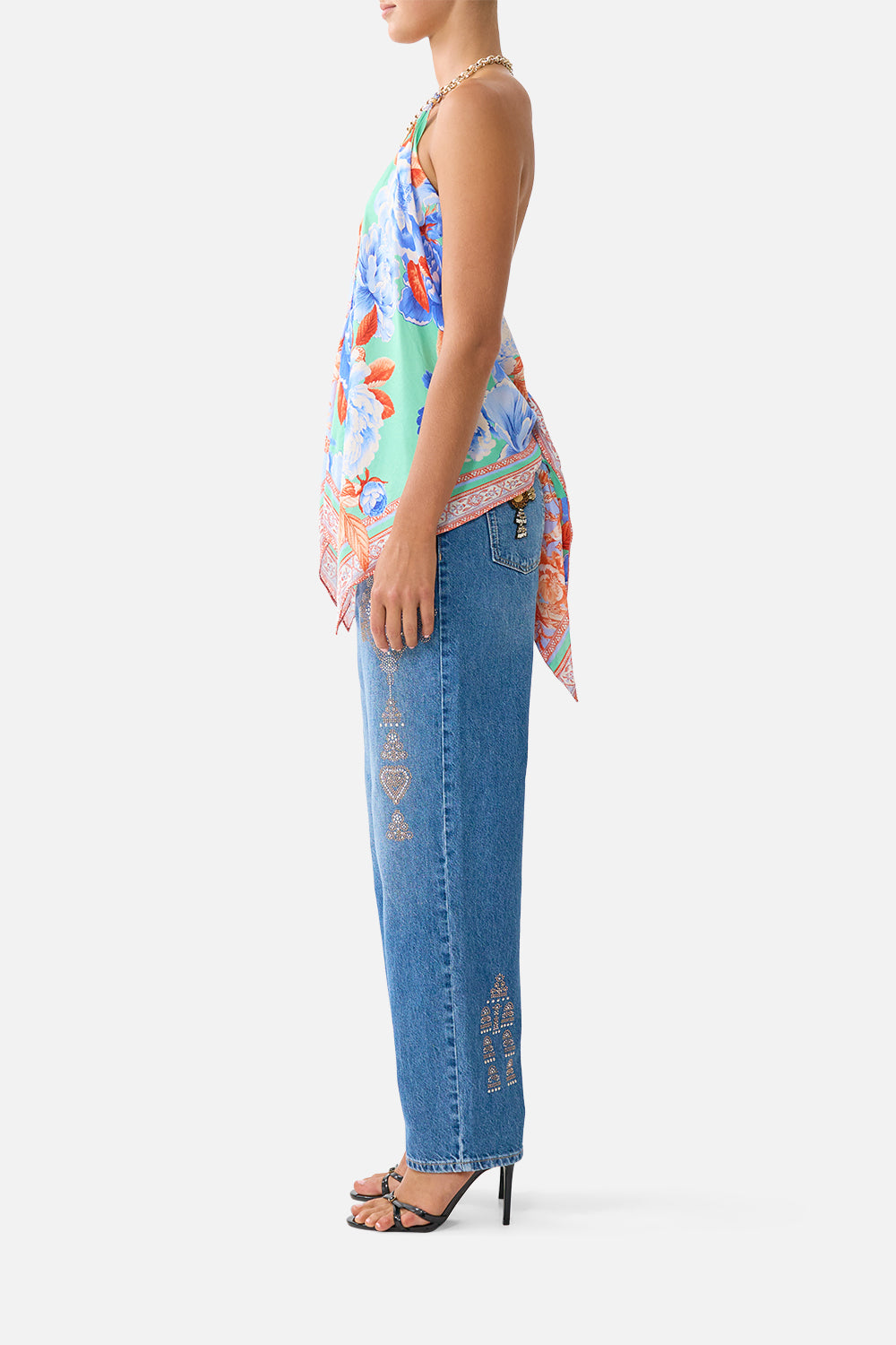 KNOTTED SCARF TOP TOPKAPI POP