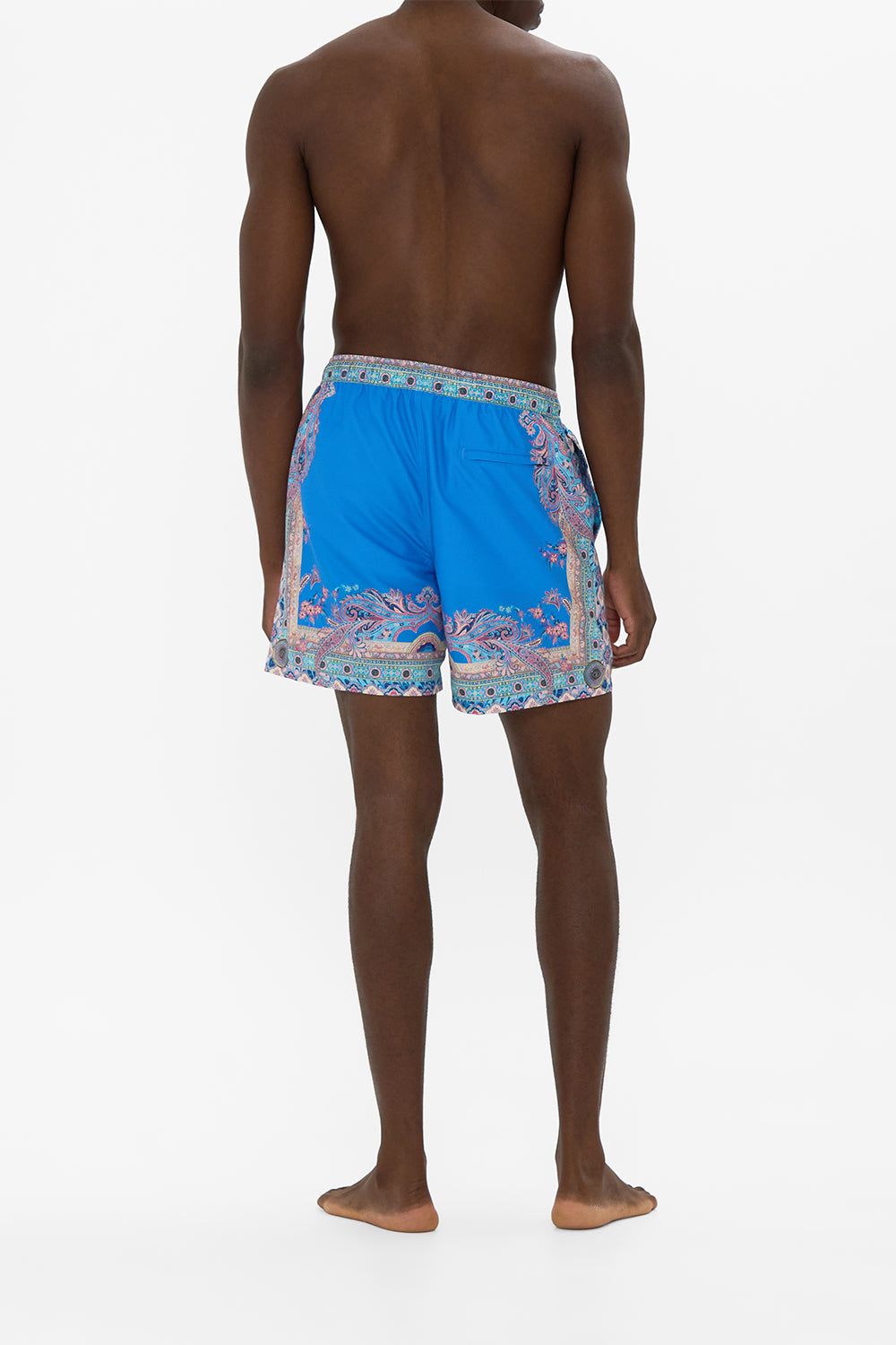 MID LENGTH BOARDSHORT WITH ELASTIC WAIST FOOTSTEPS IN FOLKLORE