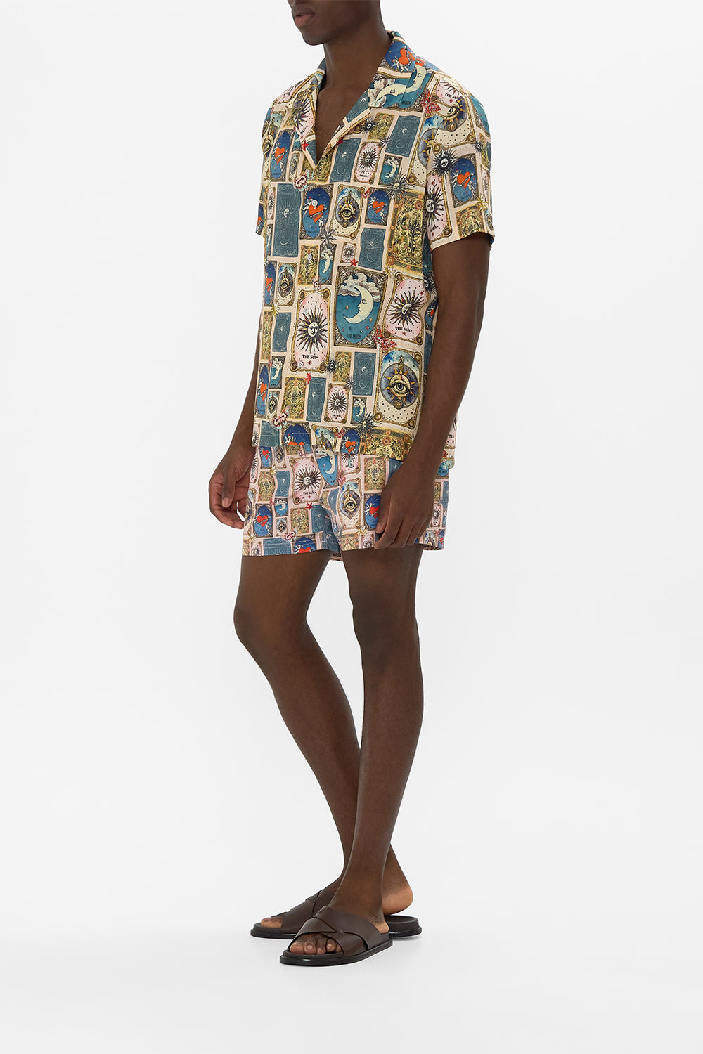 SHORT SLEEVE CAMP COLLARED SHIRT HOUSE OF HOROSCOPES