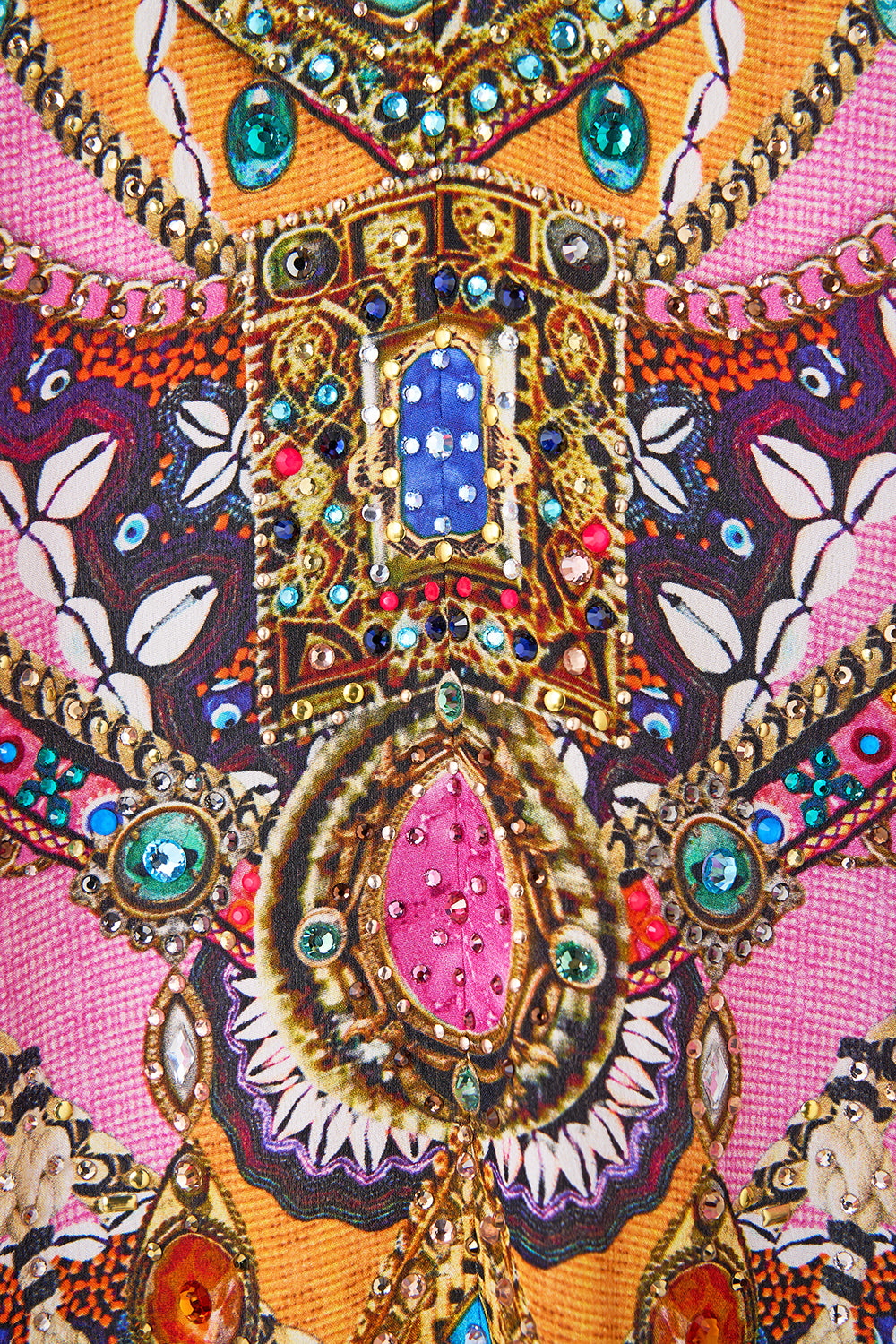 DROP SHOULDER STRAP KAFTAN PATCHWORK PANORAMA