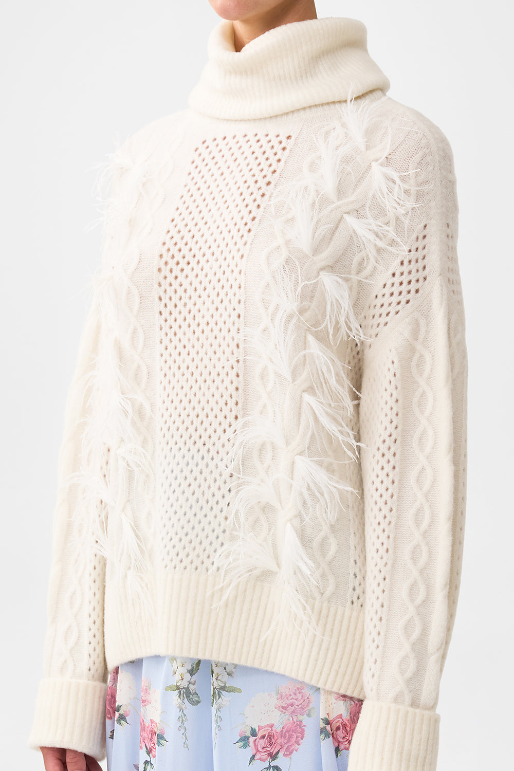 ROLL NECK JUMPER TILED IN TIME