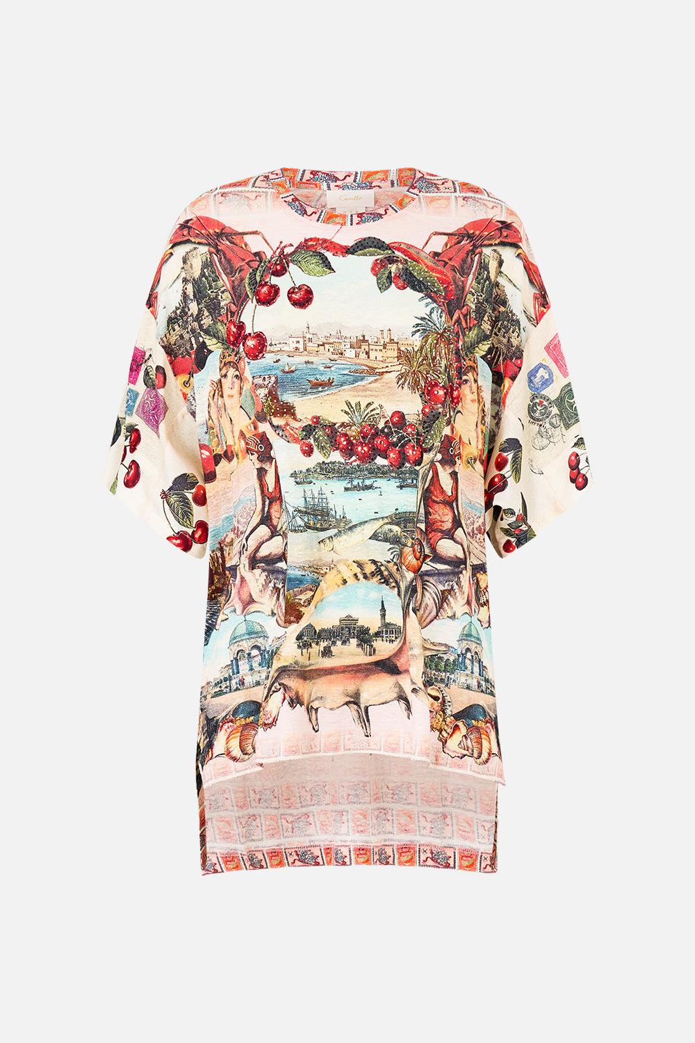 PANELLED SIDE SPLIT TEE NOTES FROM THE ROAD