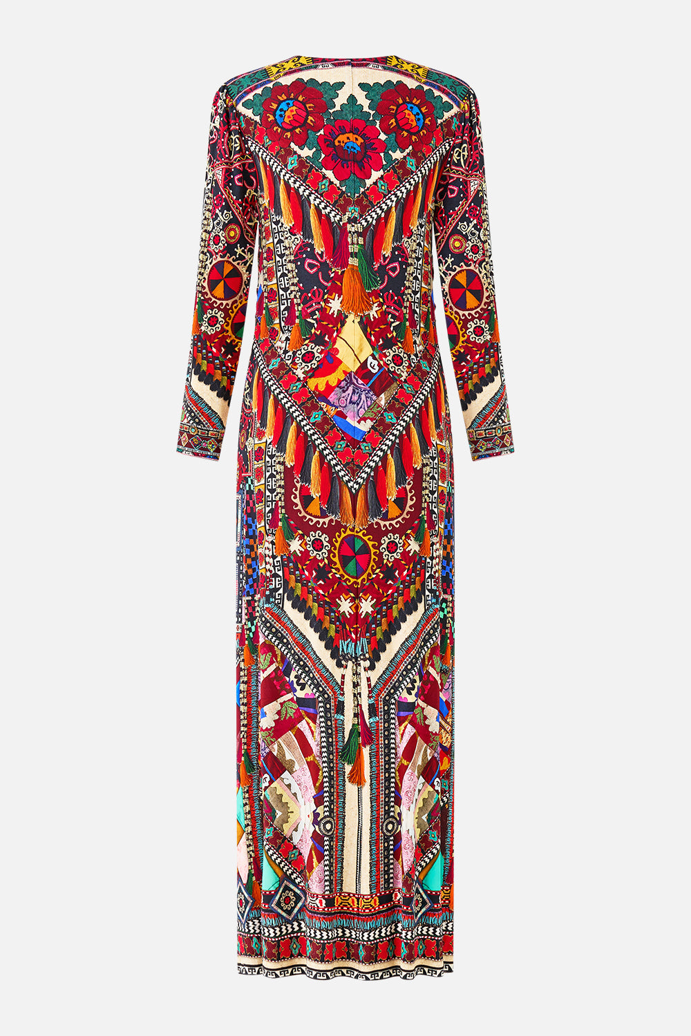 GATHERED JERSEY LONG DRESS PATCHWORK ALCHEMY