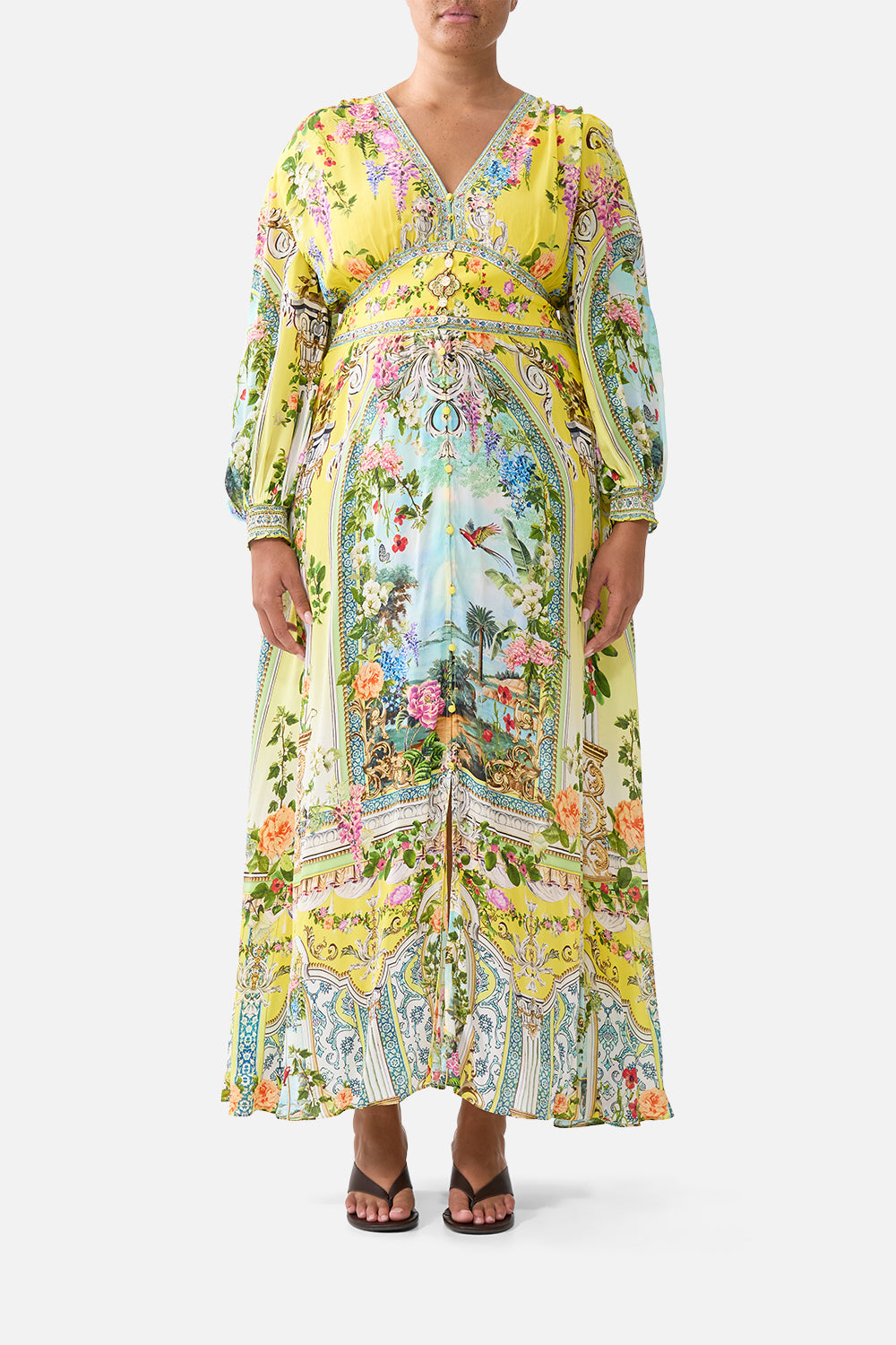 BUTTON DRESS WITH SHAPED WAISTBAND TALES OF TOPKAPI PALACE