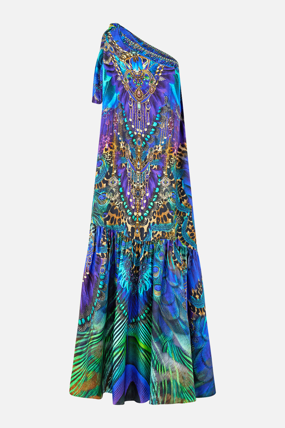 TIE ONE SHOULDER DRESS COSMIC ZOOLOGY