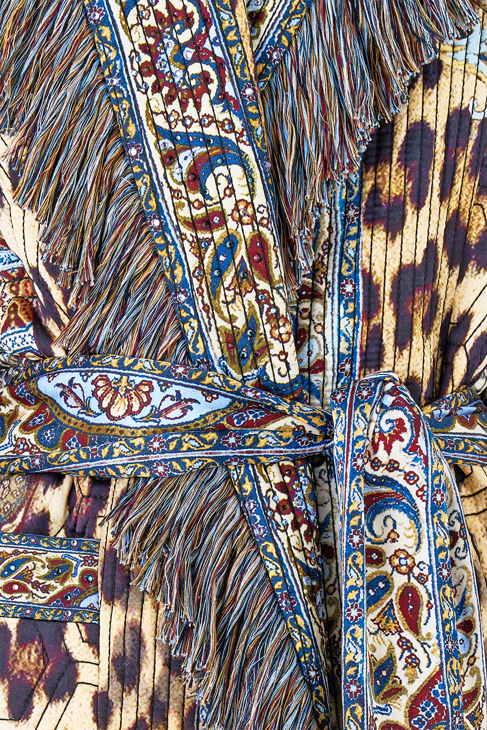 QUILTED ROLL COLLAR COAT ISTANBUL ANIMALIA