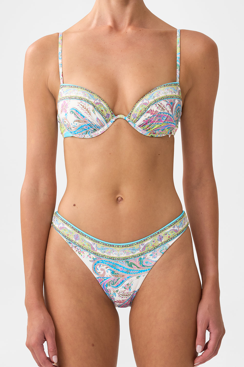 CONTINUOUS UNDERWIRE MOULDED CUP BIKINI TOP MAGIC CARPET RIDE