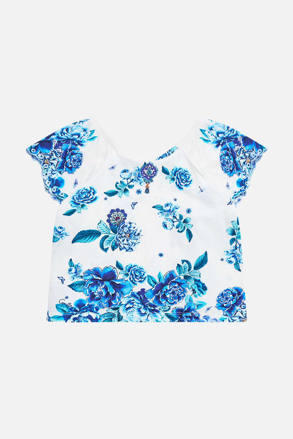 KIDS SHORT SLEEVE SQUARE NECK TEE A CERAMIC GARDEN