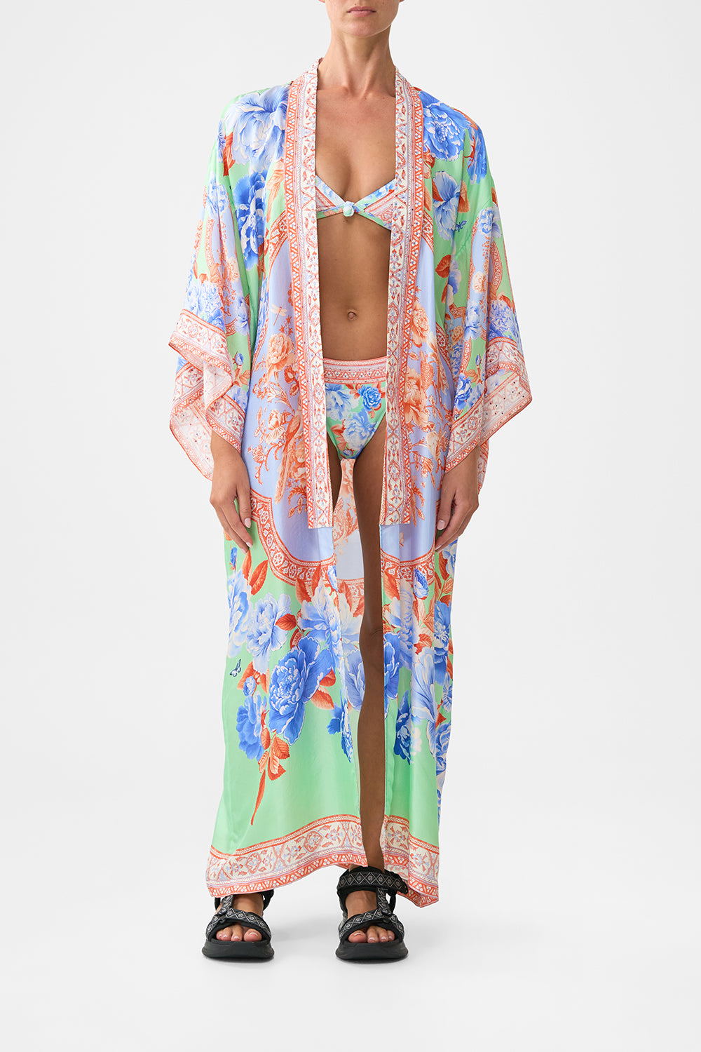 REGULAR BIKINI BOTTOM WITH RUCHED KNOT SIDES TOPKAPI POP