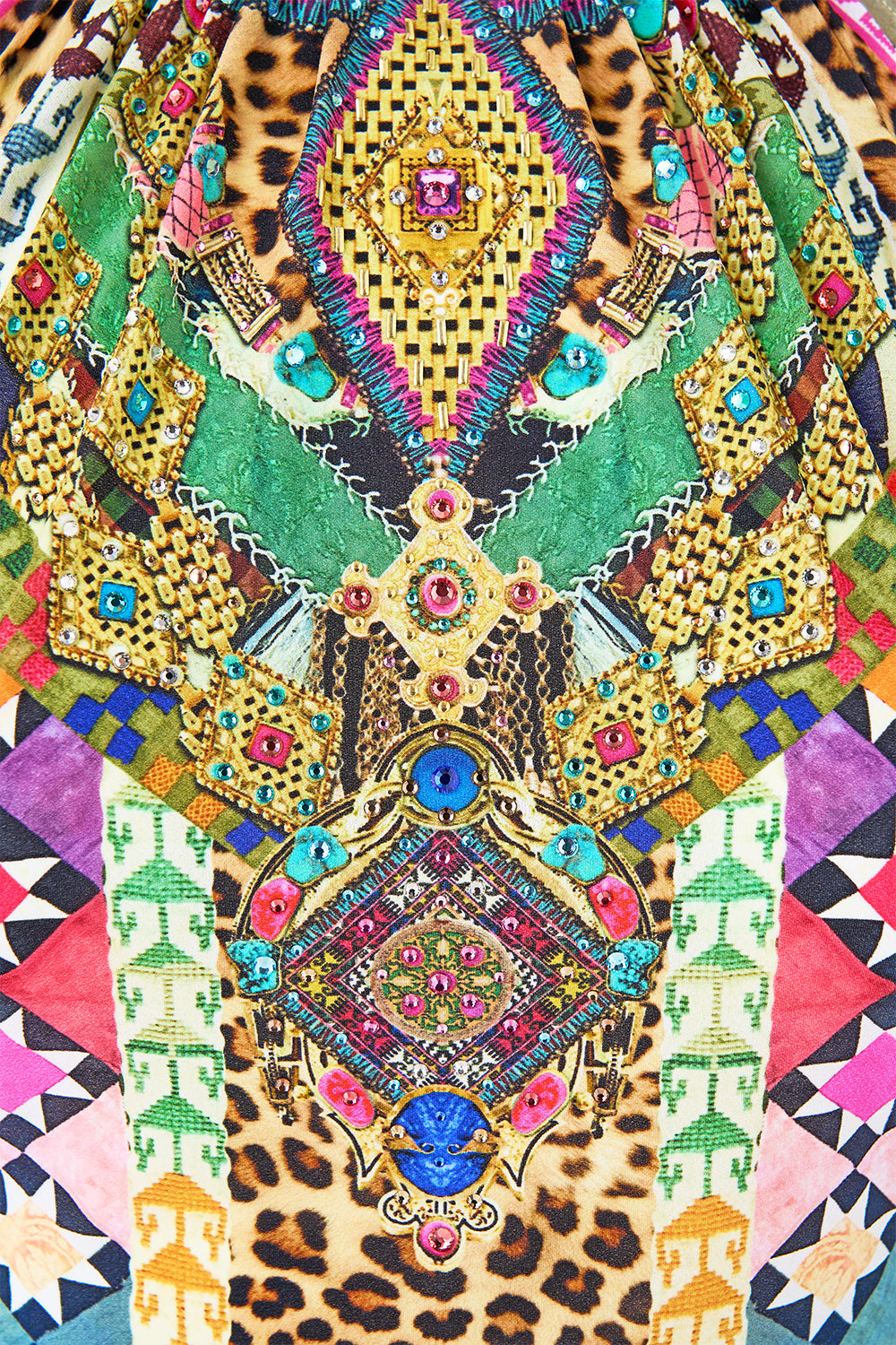 HALTER BEACH MINI DRESS W CUT OUT WAIST TRIM EMBROIDERED EVER AFTER