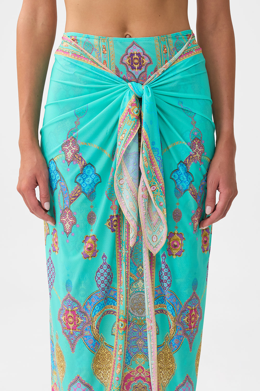 LAYERED MAXI SARONG WITH TIE FRONT THE CONCUBINES CORRIDOR