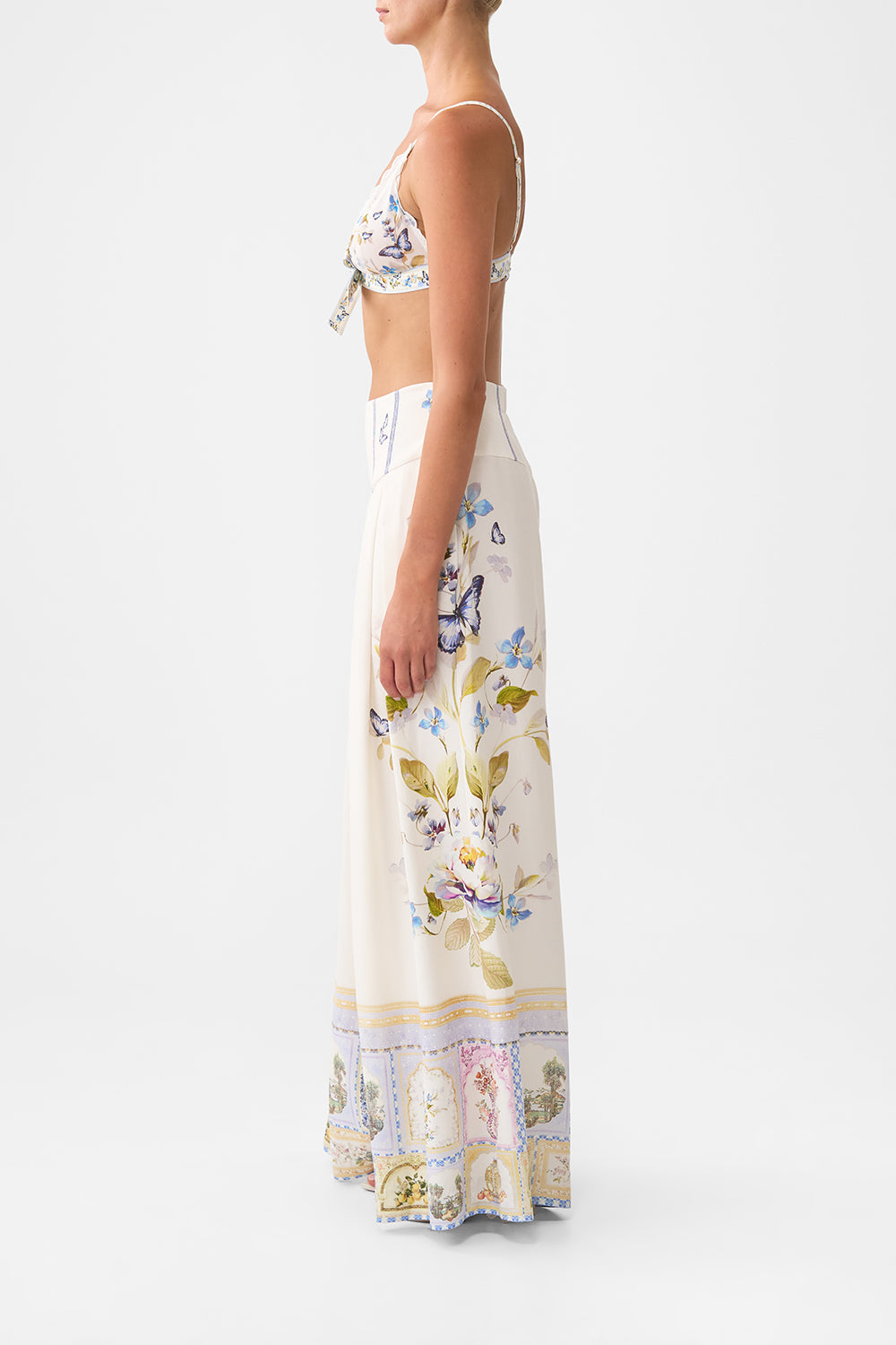 SCALLOPED EDGE TRIANGLE BRALETTE WITH BOW FRONT BOTANICAL BALLADS