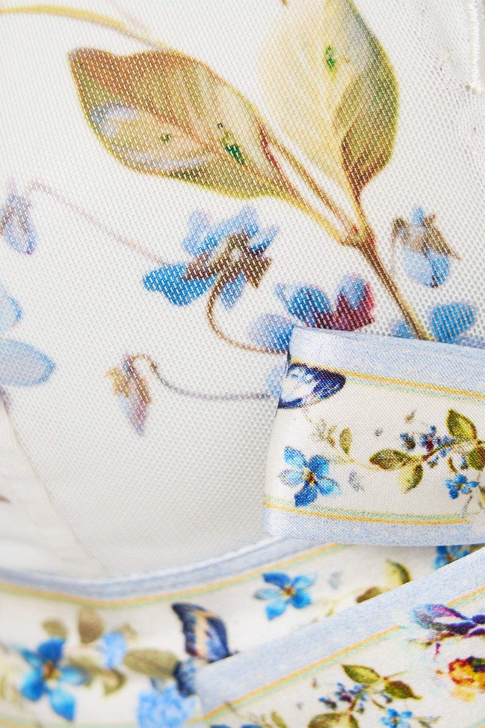 SCALLOPED EDGE TRIANGLE BRALETTE WITH BOW FRONT BOTANICAL BALLADS