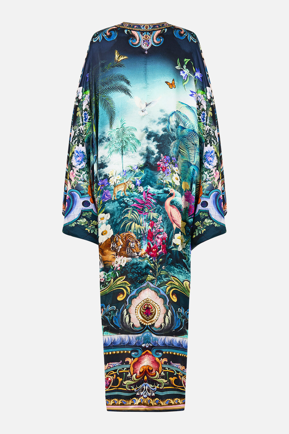 The CAMILLA T Shape Long Kaftan in our Basked In Baroque print.