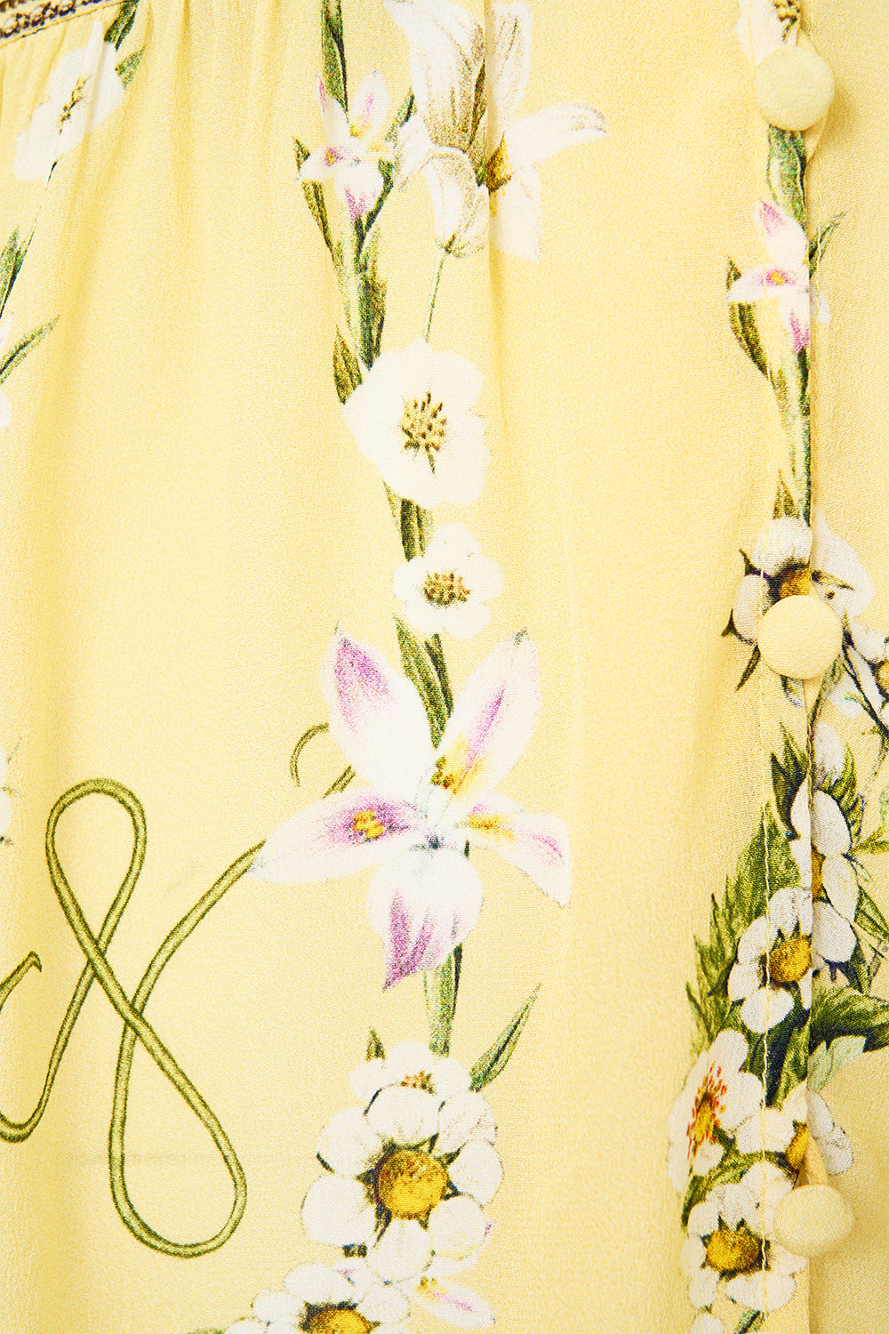 The CAMILLA Button Front Frill Dress in our Daisy Chains print.