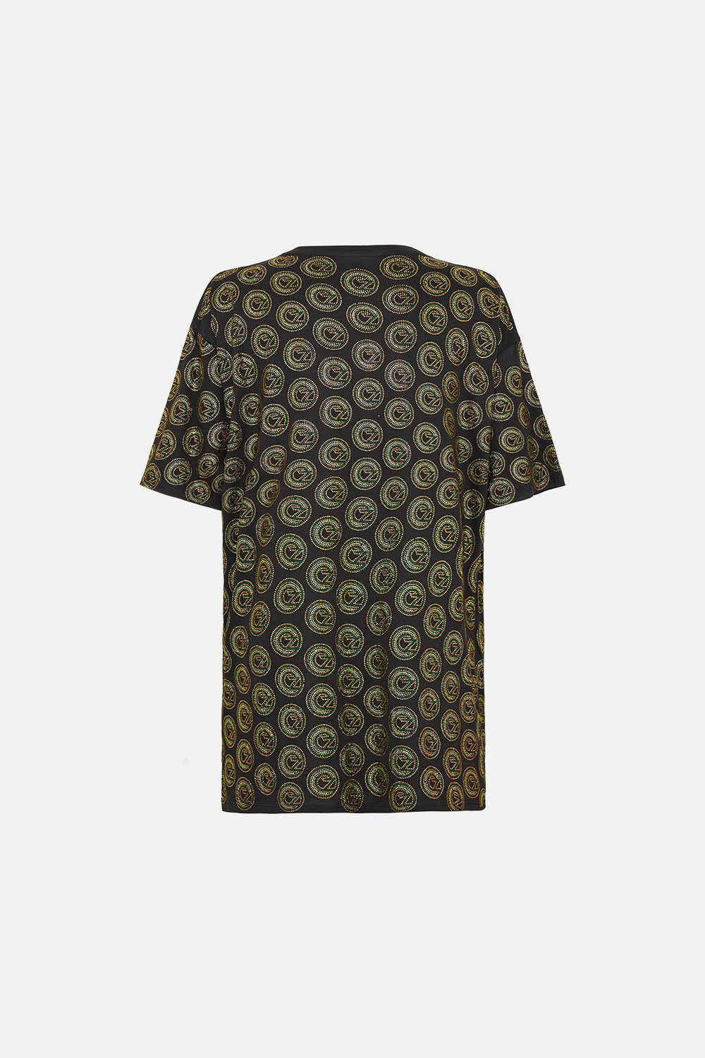 CAMILLA Green/Black Oversized Band Tee- Black in Defy Gravity Print