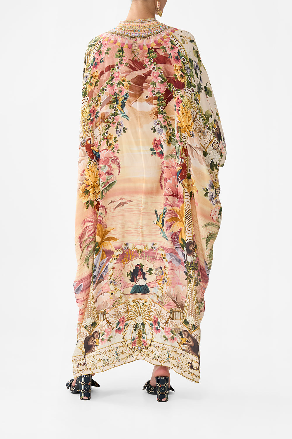 NECK TIE MAXI KAFTAN WELCOME TO THE WHITE LOTUS