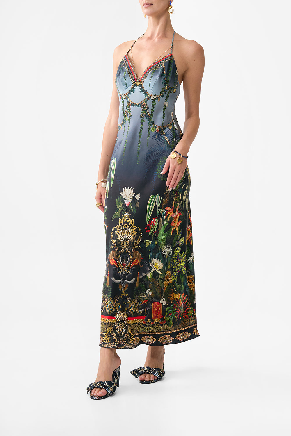 CHAIN DETAIL SLIP DRESS READY FOR MY WELCOME DRINK