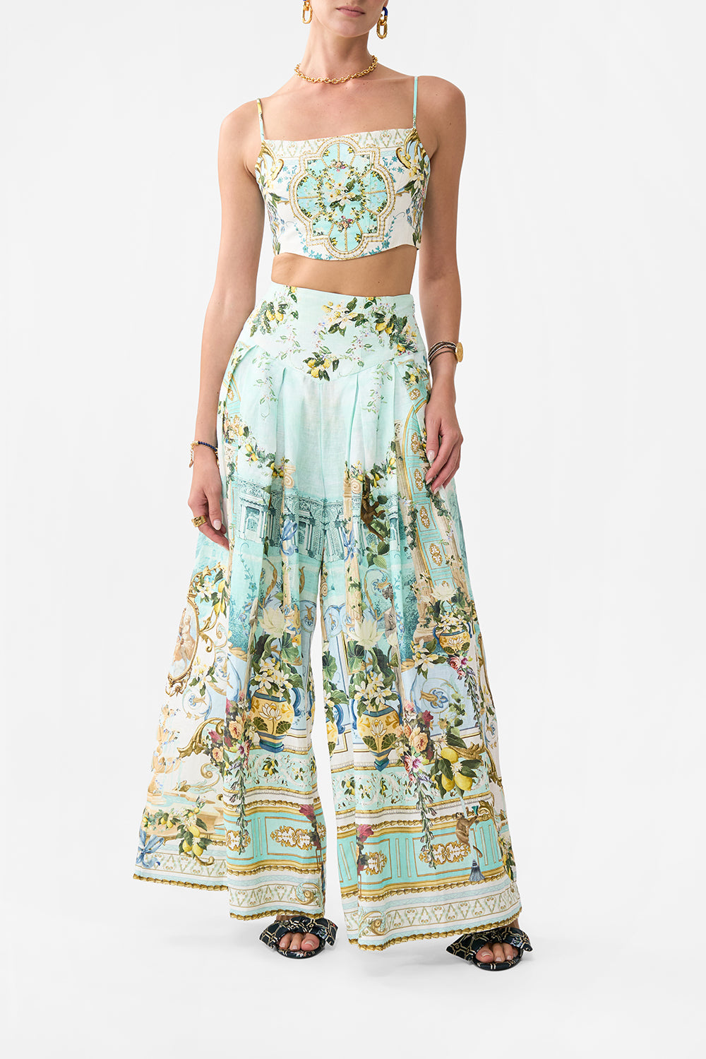 CORSET WAIST WIDE LEG PANT VENUS ON A VESPA