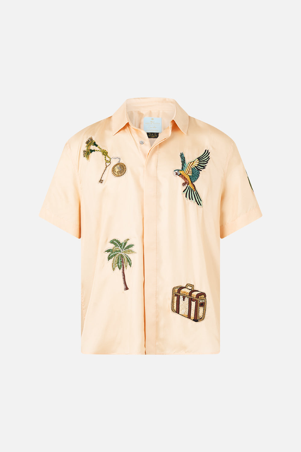 OVERSIZED BUTTON THROUGH SHORT SLEEVE SHIRT WELCOME TO THE WHITE LOTUS