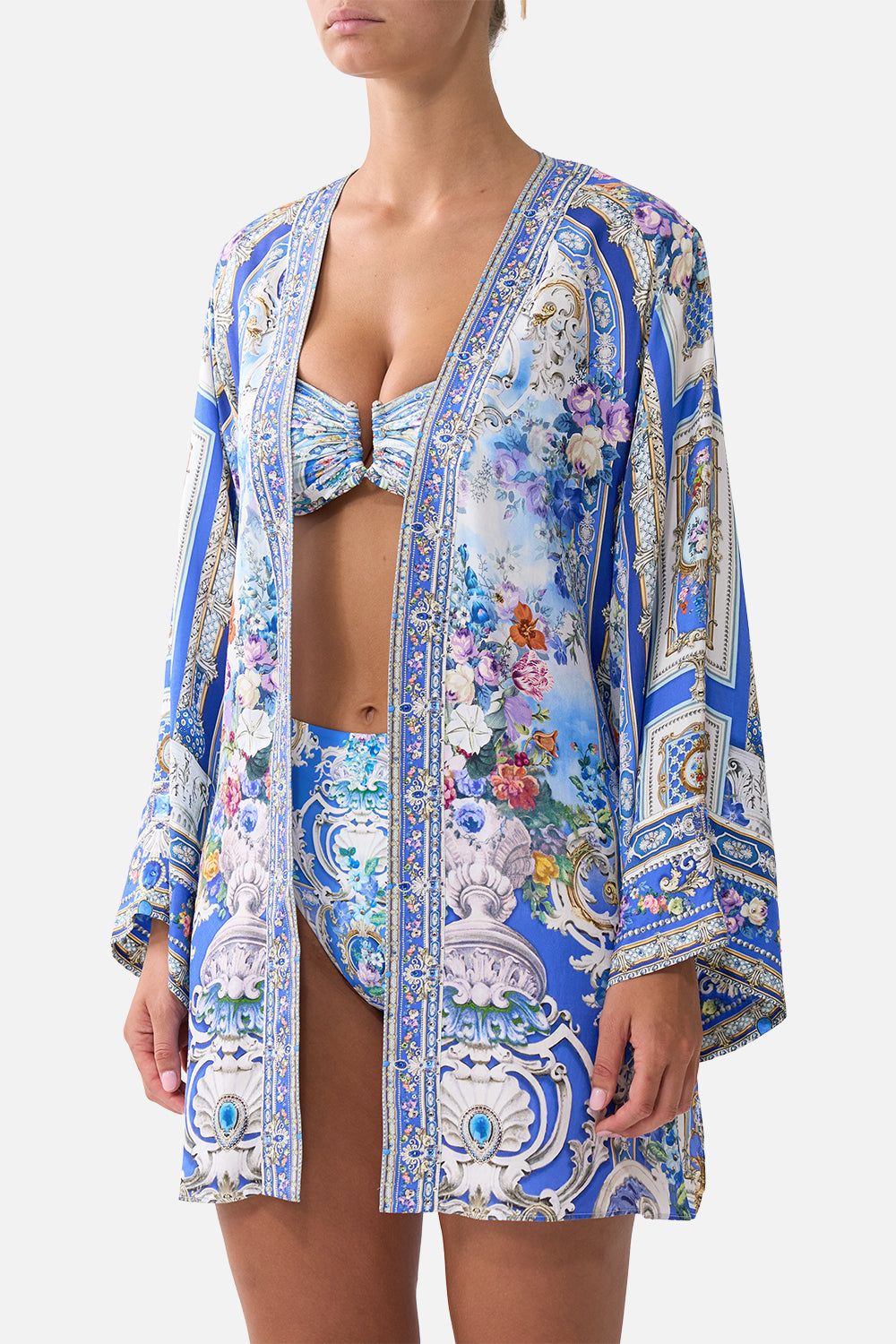 SHORT KIMONO WRAP OTTOMAN OPULENCE