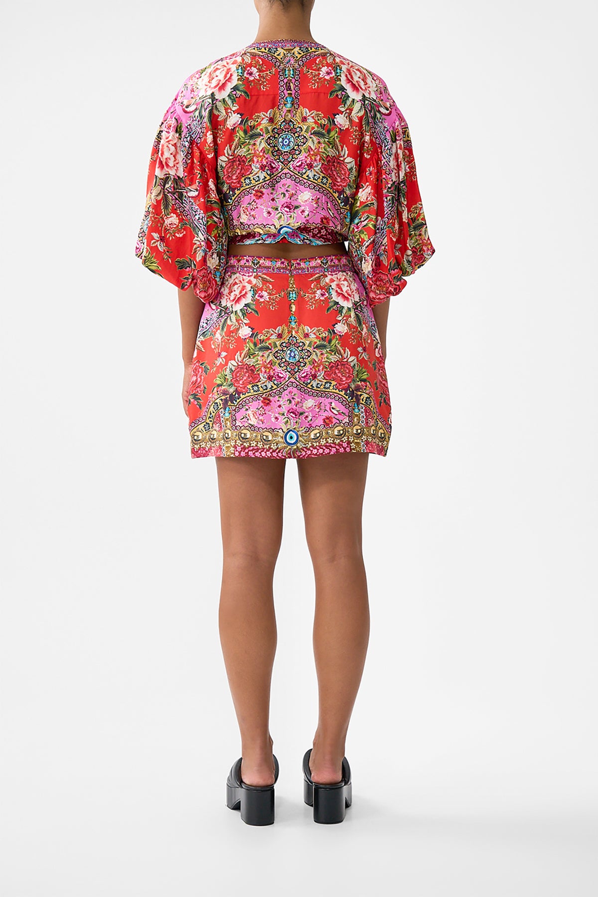 TIE FRONT PUFF SLEEVE TOP HEIRLOOM EMPIRE